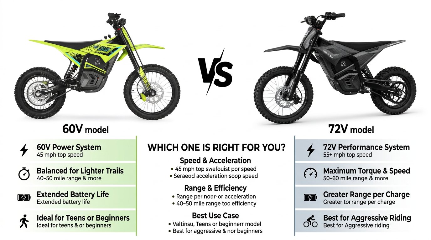 72V vs 60V Ebike: Speed, Range & Which One Is Right for You