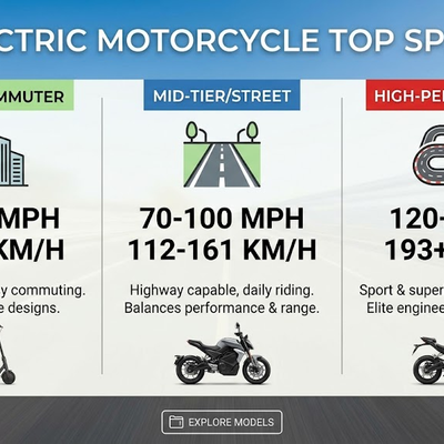Electric Motorcycle Top Speed: How Fast Adult Models Really Go