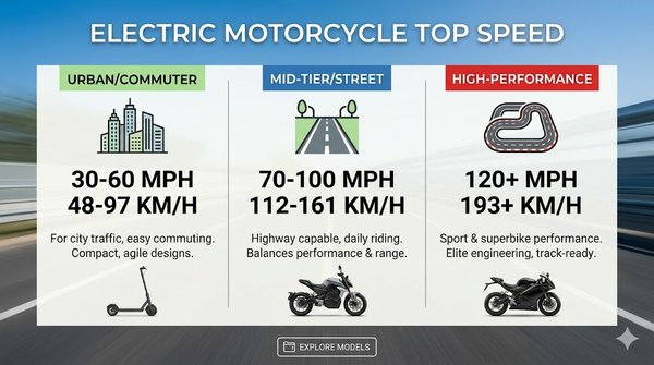 Electric Motorcycle Top Speed: How Fast Adult Models Really Go