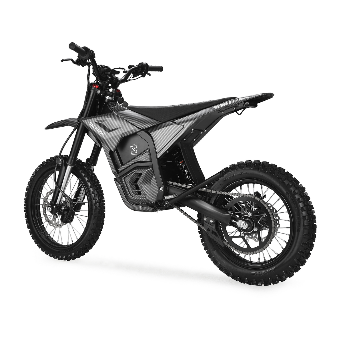 Valtinsu EM5 Ultra e‑dirt bike low angle front view